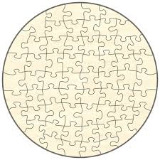 29x29 cm zum Selbst Bemalen und Gestalten Blanko Holz-Puzzle Kreis 60 Teile 